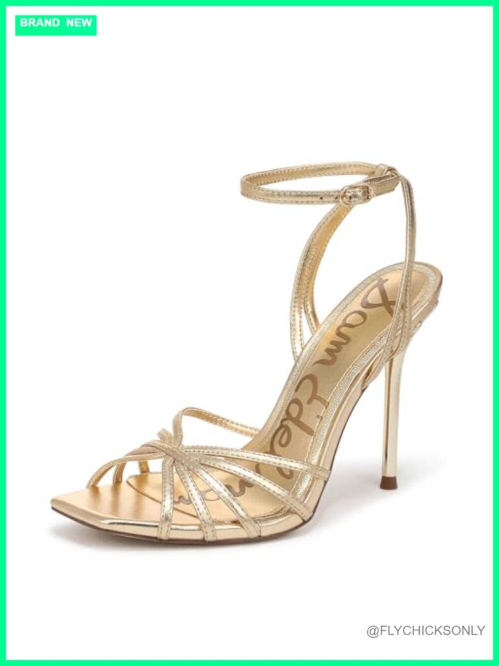 Sam Edelman Lili Leather Stiletto Heels Strappy Dress Sandals 4 Inch